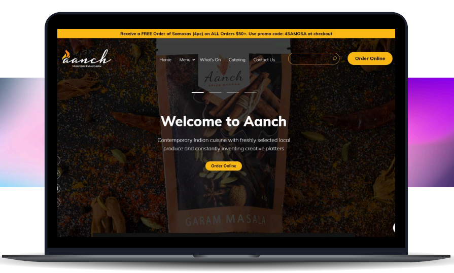Aanch Food Bazar delivery app — Canadian cities order and dispatcher view